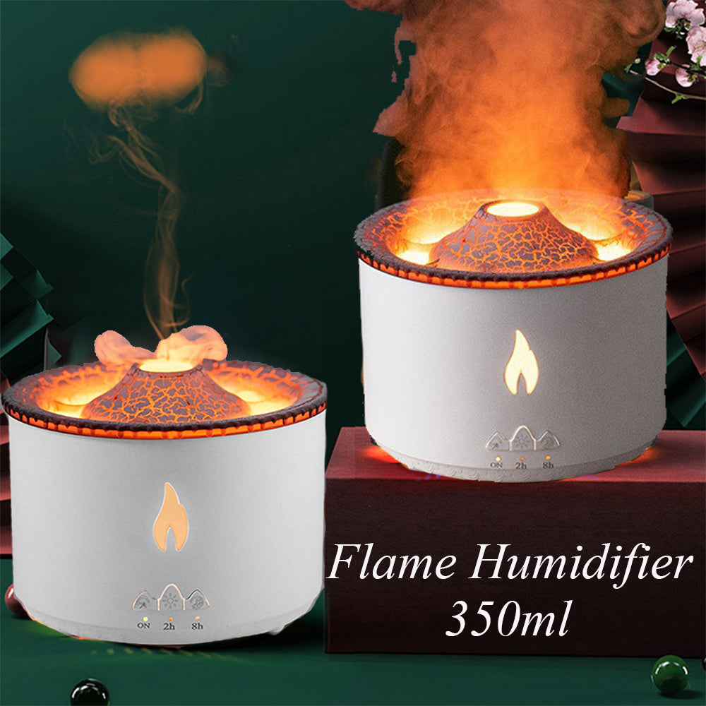 360ML Volcano Flame Air Humidifier Aroma Diffuser