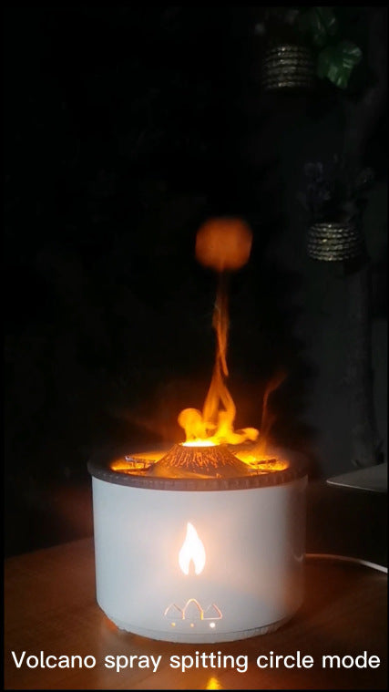 360ML Volcano Flame Air Humidifier Aroma Diffuser