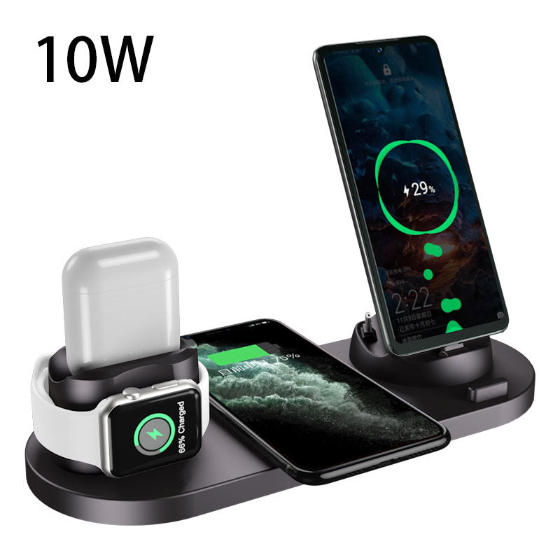 15W Wireless Charger Dock Station 4 in 1 For iPhone 11 12 13 Airpods Pro Micro Type C USB Stand Fast Charging For Apple iWatch 6