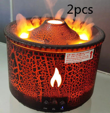 360ML Volcano Flame Air Humidifier Aroma Diffuser