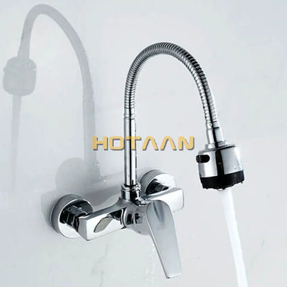 Brass Chrome Kitchen Faucet Mixer