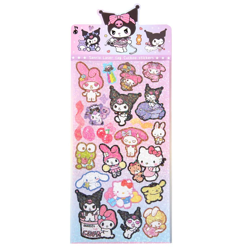 Kawaii Sanrio Cartoon Sticker Set - 20pcs