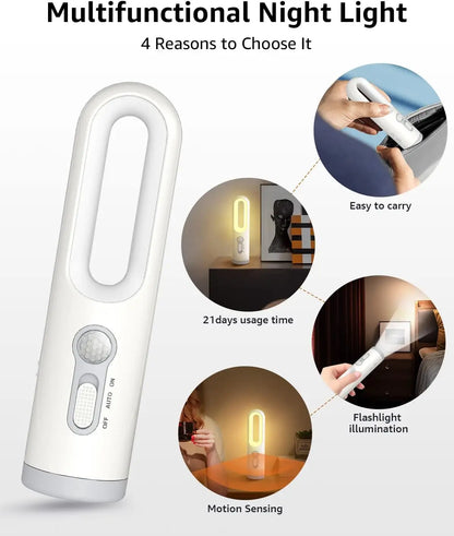 Rechargeable Motion Sensor Night Light & Flashlight