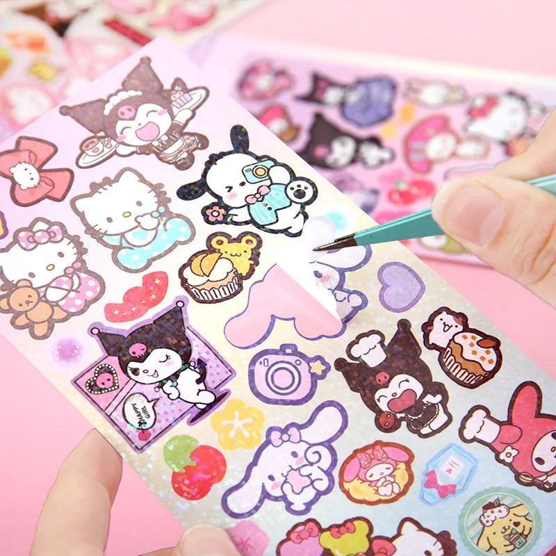 Kawaii Sanrio Cartoon Sticker Set - 20pcs