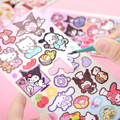 Kawaii Sanrio Cartoon Sticker Set - 20pcs