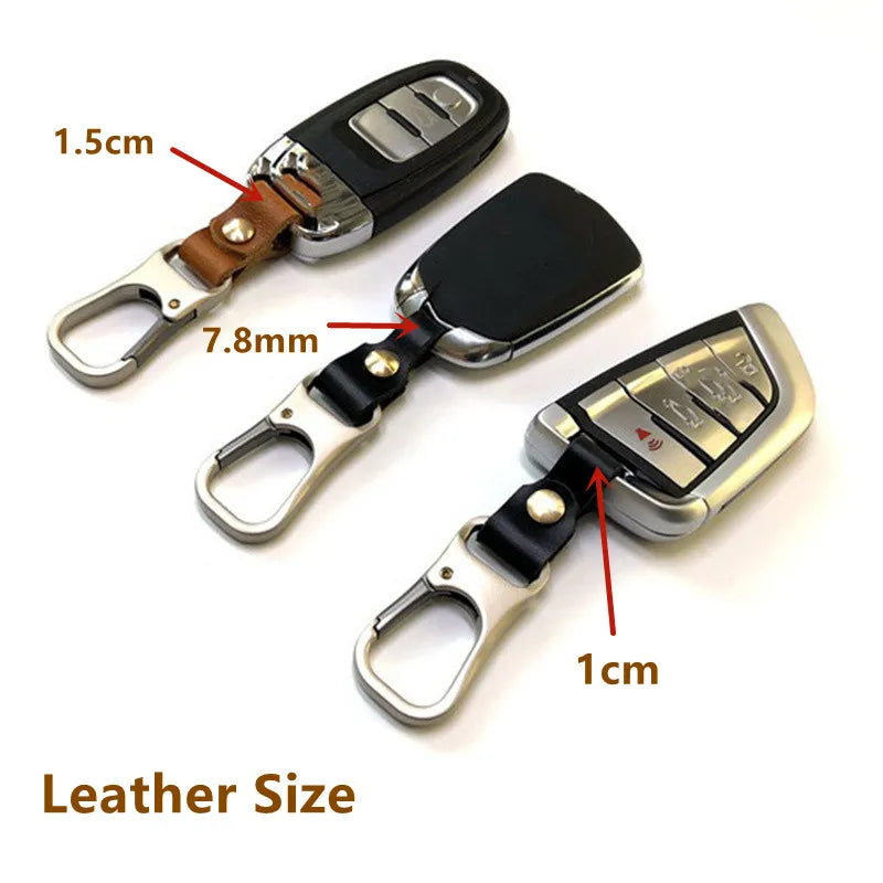 2022 Luxury Genuine Leather Keyring Keychain Men's Simple Key Chains Holder Keyfob For Car Accessories Gift