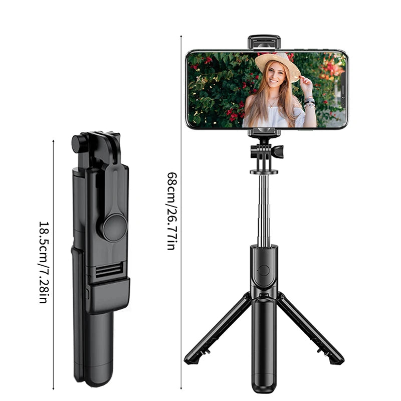 Wireless Selfie Stick Tripod with Light