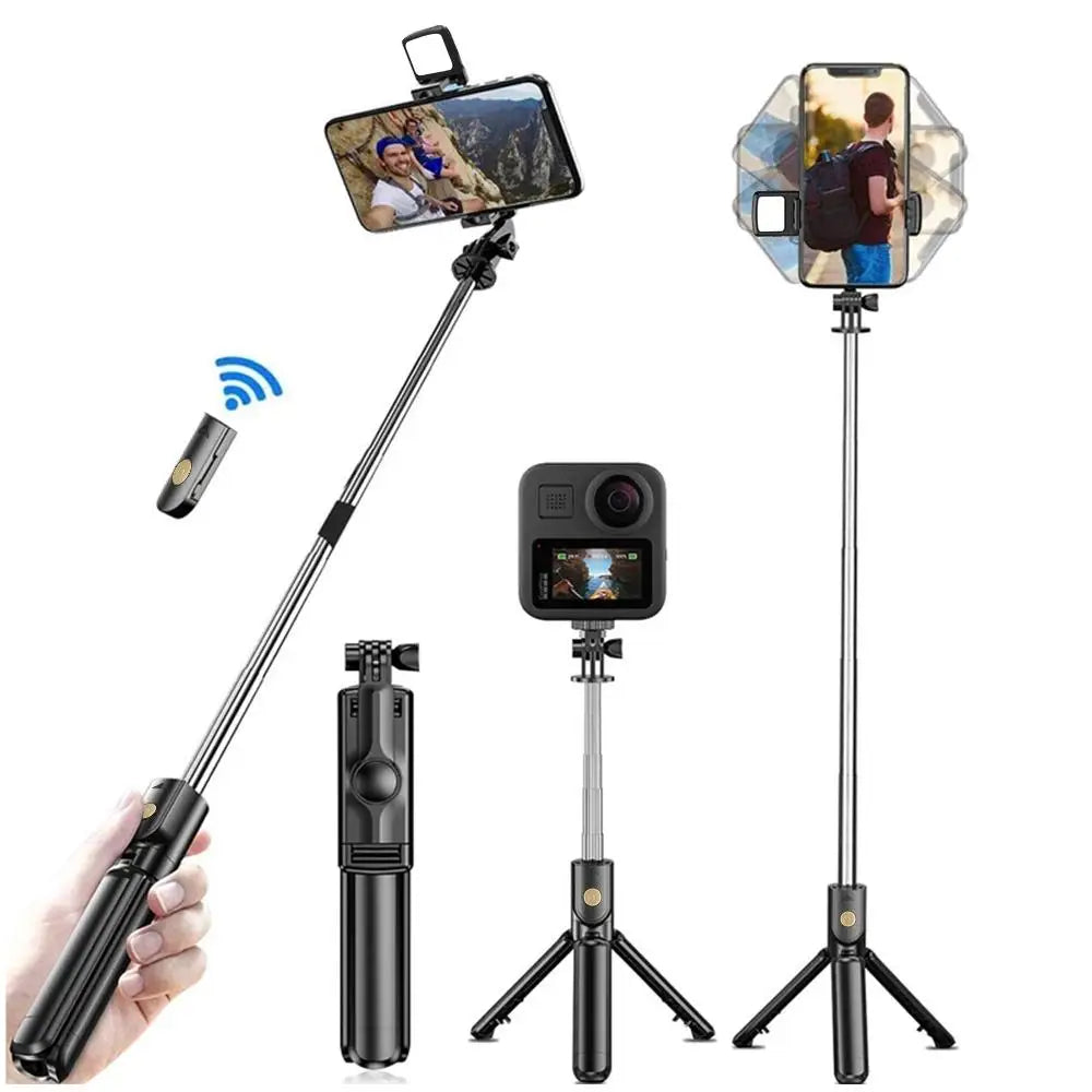 Wireless Selfie Stick Tripod with Light