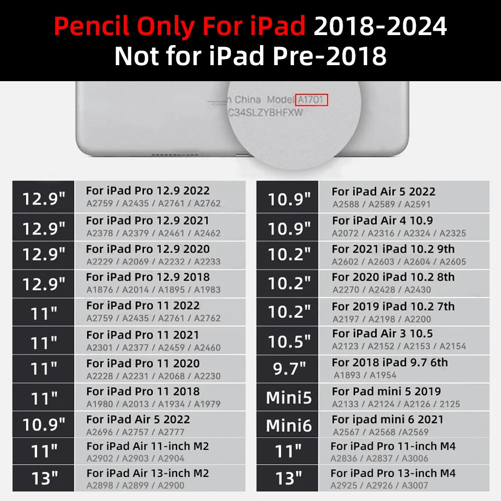 2024 iPad Stylus Pen with Palm Rejection