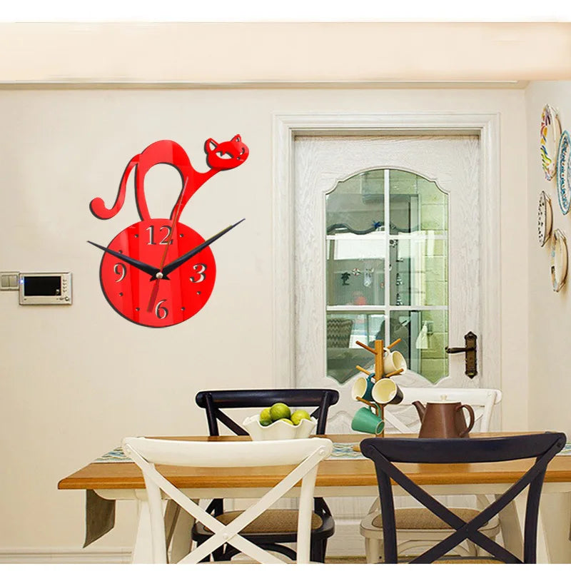 European Style 3D Wall Clock Sticker