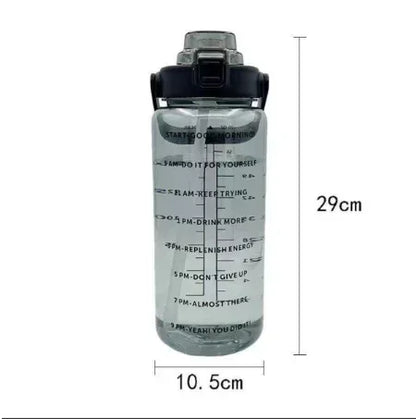 2L Portable Water Bottle with Time Marker