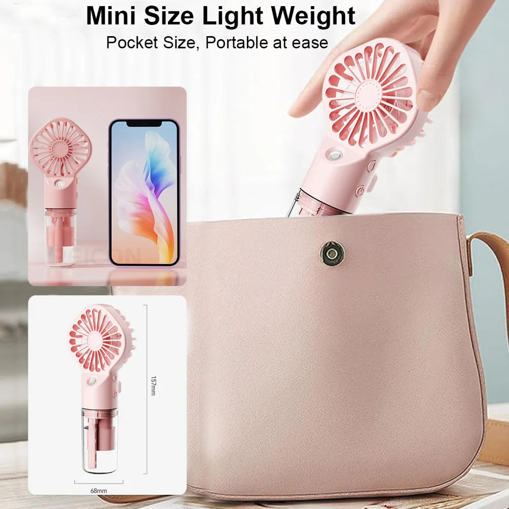 Portable Handheld Fan with Spray