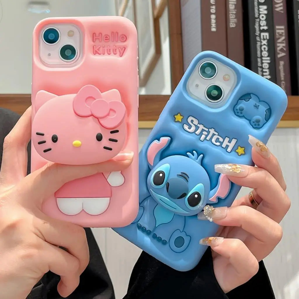 3D Stitch Kitty Face Phone Case