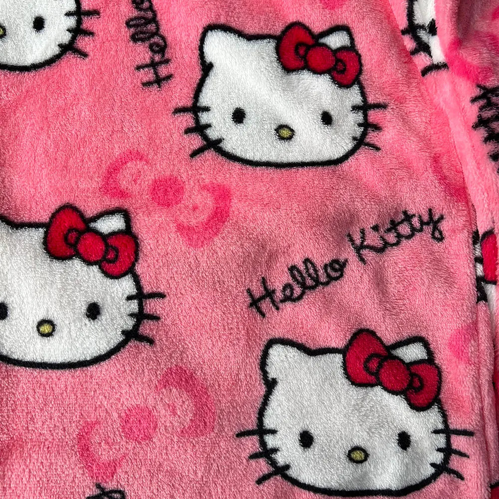 Hello Kitty Flannel Pajamas - Women's Cartoon Casual Home Pants