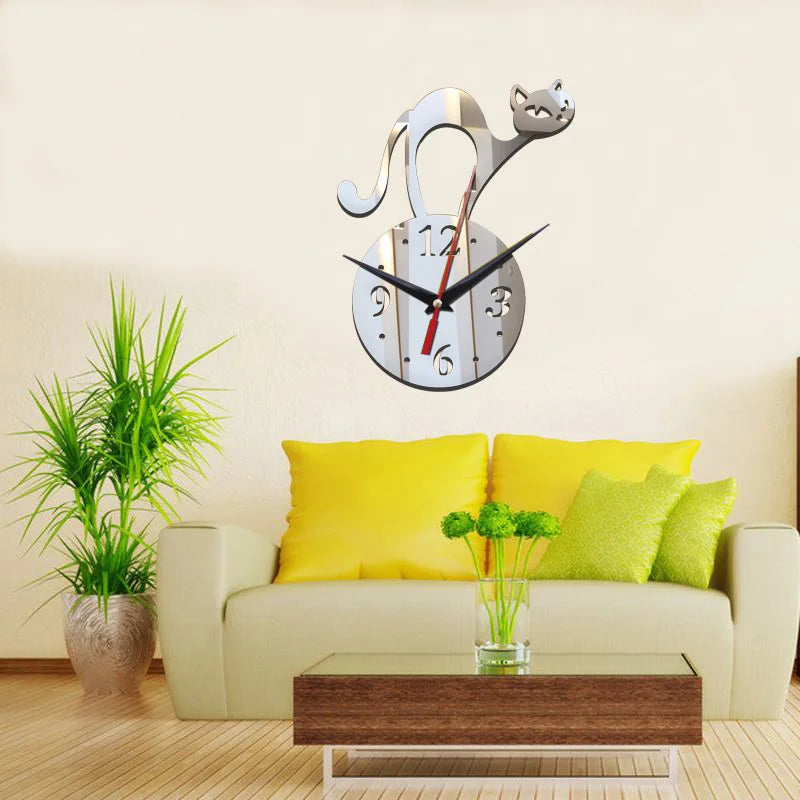 European Style 3D Wall Clock Sticker