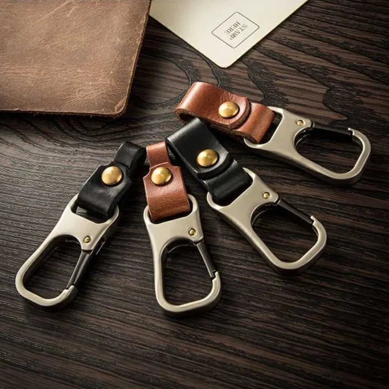 2022 Luxury Genuine Leather Keyring Keychain Men's Simple Key Chains Holder Keyfob For Car Accessories Gift