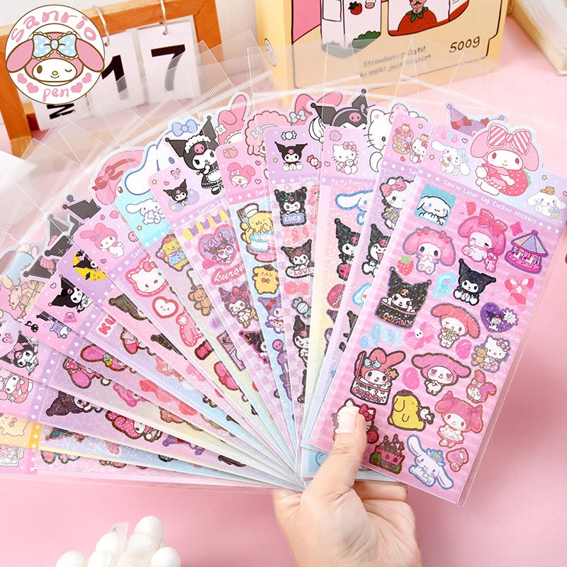 Kawaii Sanrio Cartoon Sticker Set - 20pcs