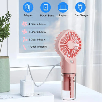 Portable Handheld Fan with Spray