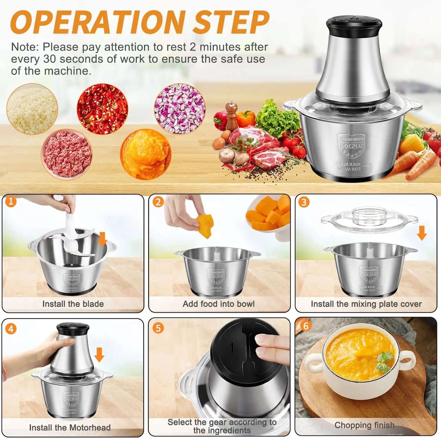 Premium Stainless Steel Meat Grinder