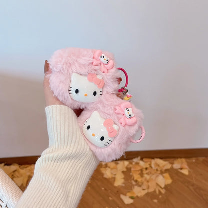 Hello Kitty Pink Plush Airpods Pro 2 Case