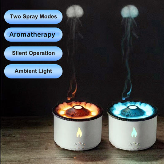 360ML Volcano Flame Air Humidifier Aroma Diffuser